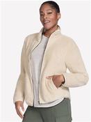 Womens Skech-Sherpa Jacket - Natural - Brown; XL image