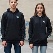 Half Zip Hoodie - Kids - Black/Mint - Black; Age 10/11