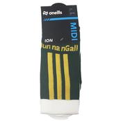 Donegal GAA Ion Midi Sock 26 - Green/White/Gold - Green Sz 2-4 image