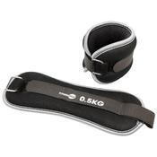 Wrist Ankle Weights (Pair) 2 X 0.5kg - Black - Black; O/S
