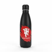 Man Utd Stainless Steel Water Bottle - Black - Black; O/S image