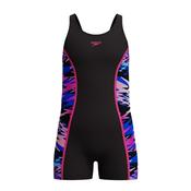 Girls Hyperboom Splice Junior Legsuit - Black/Pink - Black; Age 13/14 image