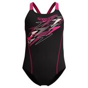 Girls Medley Logo MDLT Swimsuit - Black/Pink - Black; Age 11/12 image