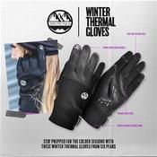 Winter Thermal Gloves - Black - Black; S