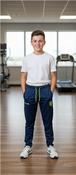 Donegal GAA Sedona Brushed Skinny Pant- Kids - Marine/Green/Yellow - Navy; Age 13/14 image