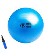 Anti-Burst 300Kg Gym Ball &amp; Pump - 55cm - Blue - Blue; O/S