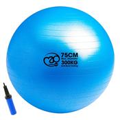 Anti-Burst 300Kg Gym Ball &amp; Pump - 75cm - Blue - Blue; O/S