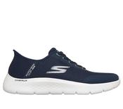 Mens Go Walk Flex Netro Slip-Ins - Navy/White - Navy; UK 8 image