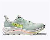 Womens Clifton 10 Trainers - Sea Glass/Neon Flame - Green; UK 7.5