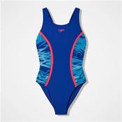 Girls Hyberboom Splice MSBK Swimsuit - Navy/Light Blue - Navy; Age 11/12 image