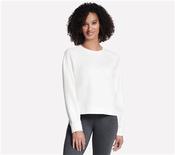 Womens Elevate Crewneck Top - Off White - White; XS image