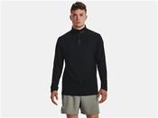 Mens UA Qualifier 1/4 Zip Run Top - Black - Black; L