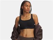 Womens Motion High Sports Bra - Black - Black; S A-C image