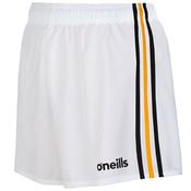 Mourne GAA Shorts - Adult - White/Black/Amber - White; 36 image