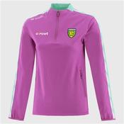 Donegal Imperium Half Zip Top - Girls - Purple/Green/White - Purple; Age 13/14