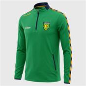 Donegal Imperium Half Zip Top - Green/Marine/Amber - Green; S