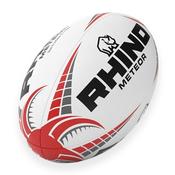 Meteor Rugby Match Ball - Size 5 - White/Red - White; O/S
