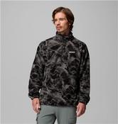 Mens Timber Crest Printed Sherpa Fleece - Black - Black; S