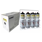 BOX PACK OF 8pcs LIGHTNING 1L WATER BOTTLES IN WIRE CARRIER - AMAX Sports - Hurling Equipment + Sportswear