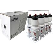 BOX PACK OF 8pcs LIGHTNING 1L WATER BOTTLES IN WIRE CARRIER - AMAX Sports - Hurling Equipment + Sportswear