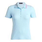 G/FORE Checkered Collar Ribbed Tech Golf Polo