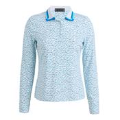 G/FORE Contrast Trim Silky Tech Nylon Tech Long Sleeve Golf Polo