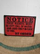 Fire Bucket Sign
