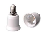 Adapter for lampholders E14 => E27 White