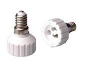 Adapter for lampholders E14 => GU10 White