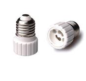 Adapter for lampholders E27 => GU10 White