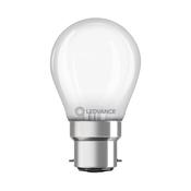Ledvance Classic LED B22d Pear Frosted 4W 470lm - 827 Extra Warm White | Replaces 40W image