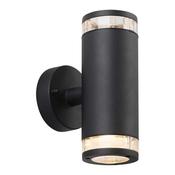 Nordlux Birk Outdoor Wall Light Aluminium Black | Suitable for 2x GU10 image