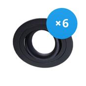 Multipack 6x Noxion Recessed Spot Logic MR16 Tiltable Black | Cutout 80mm - GU10 Socket image