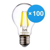 Multipack 100x Noxion Lucent LED E27 Pear Filament Clear 7W 806lm - 840 Cool White | Replaces 60W image