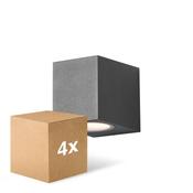 Multipack 4x D'Lite Wall Light Vrebos Aluminium Black | Suitable For 1x GU10 image
