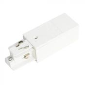 3 phase end feed earth left - White