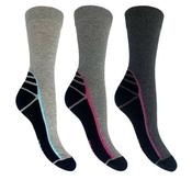 3Pk Ladies Lightweight Hiker Socks (Size 4-7)