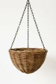 Basket Black Rattan 14" image