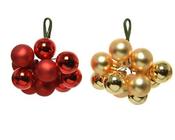 Baubles glass red and gold (red; gold) image
