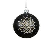 Black Snowflake Bauble image