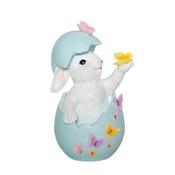 Ceramic Rabbit In Egg Playing Butterflies image