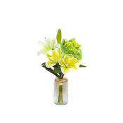 Cream Hyacinth, Hydrangea, Lily Bouquet image