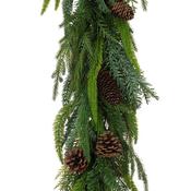 Deluxe Cedar Garland with cones