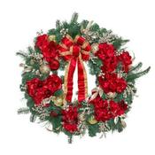 Deluxe Red Hydrangea Wreath