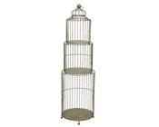 Etagere iron round bird case shape (gold)
