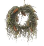 Green wreath with pinecones image