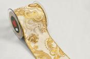 Ivory gold brokar ribbon image