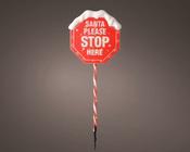 LED stake light 'Santa Stop Here' image