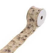 Linen Ribbon with Foliage