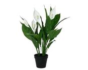 Medium artificial Peace Lily in pot image